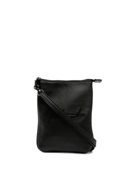 Kožna kožna torba Discord Yohji Yamamoto s vezom crna