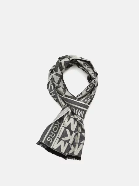 Michael Kors Șal cu adaos de lână negru