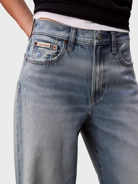 Широкі джинси Calvin Klein Jeans блакитні
