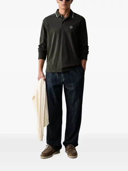 Hosszú pólóing Armani Exchange autogrammal zöld
