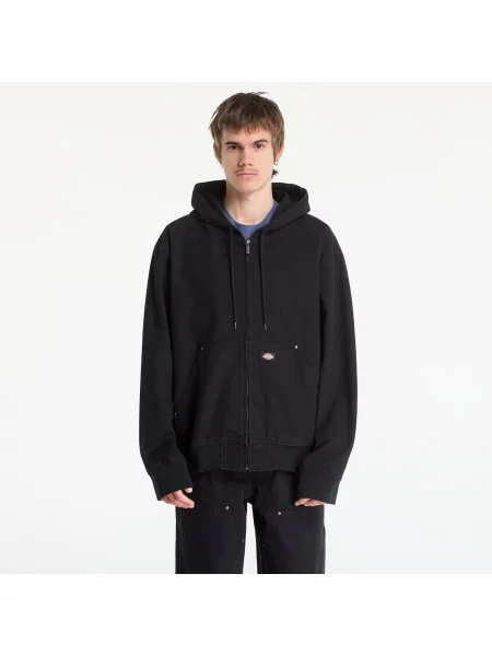 Plátěná bomber bunda Dickies s kapucí černá
