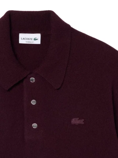 Gulerat tricou polo Lacoste de lână violet
