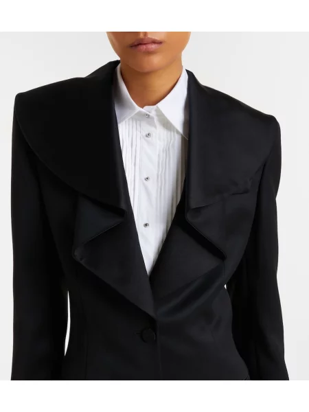 Sacou Mcqueen din satin negru