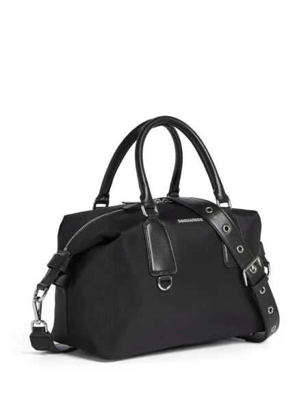 Шопинг чанта Dsquared2 с автограф черно