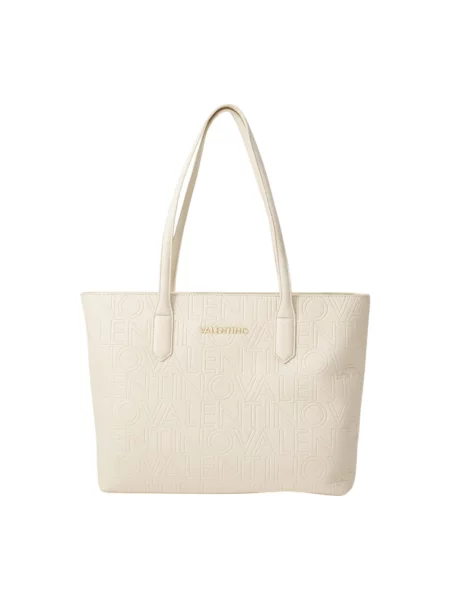 Torebka skórzana Valentino skórzana beżowa