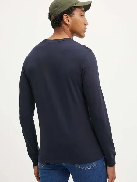 Лонгслив Guess Jeans с принтом синий