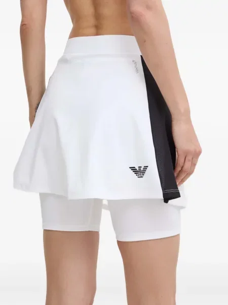 Fusta mini Ea7 Emporio Armani alb