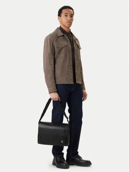 Calvin Klein Мъжка чантичка Emblem Hw Flap Messenger черен