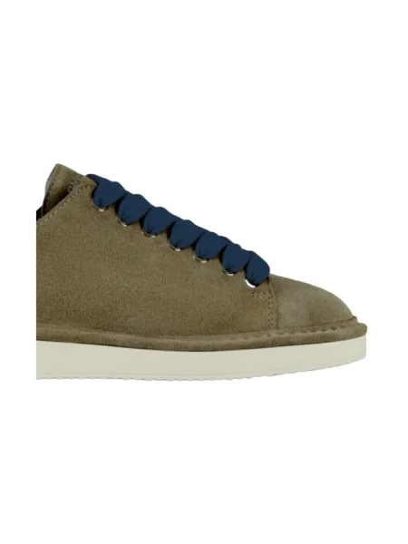Sneakersy Panchic sznurowane zamszowe zielone