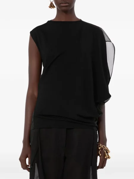 Bluză Sportmax asimetrică negru