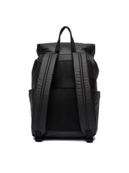 Hátizsák Calvin Klein Rubberized Flap Back Black Universal fekete