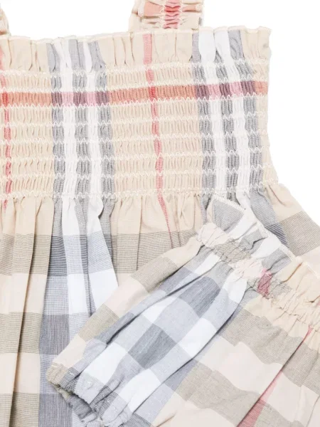 Sukienka dziecięca Burberry brązowa