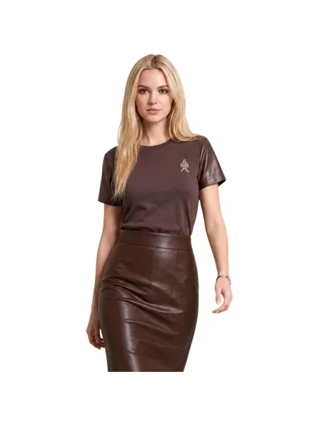 Armani Exchange tricou pentru femei din maro