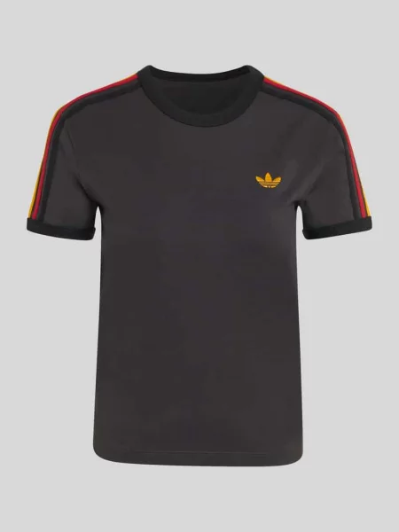 T-shirt z wyhaftowanym logo z mieszanki bawełny Adidas Originals