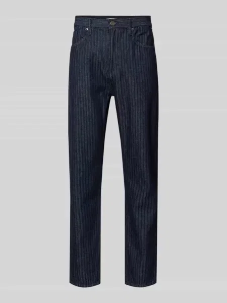 Jeansy o kroju tapered fit z czystej bawełny ekologicznej Model HERRINGBONE' Armedangels granatowy