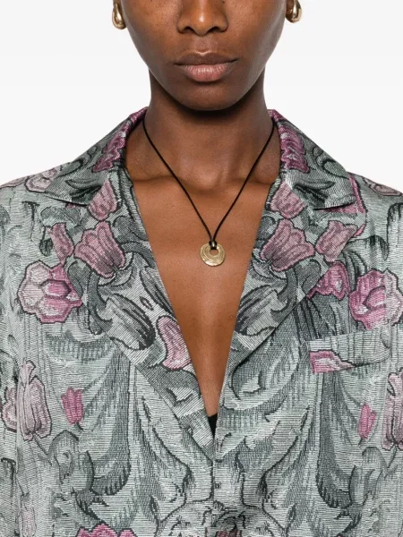 Palton Pierre-louis Mascia cu model floral verde