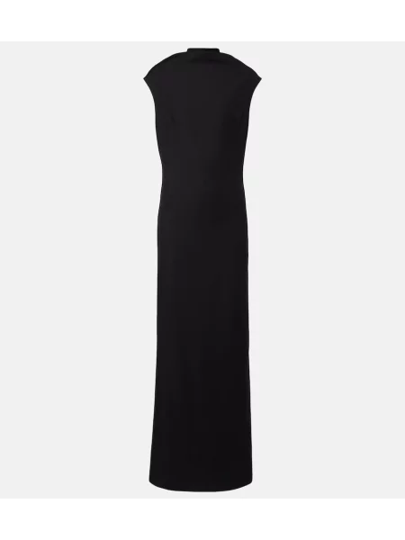 Rochie Brunello Cucinelli de lână drapată negru