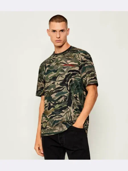 Just Cavalli Tricou TIGER CAMO verde