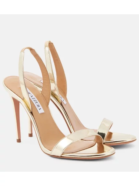 Sandale Aquazzura din piele auriu
