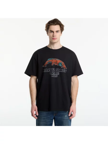 Tričko Urban Classics Marvel Spiderman Marvel Comics On Sale Loose Tee Black M černé