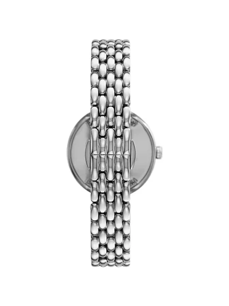 Lniany zegarek Emporio Armani szary
