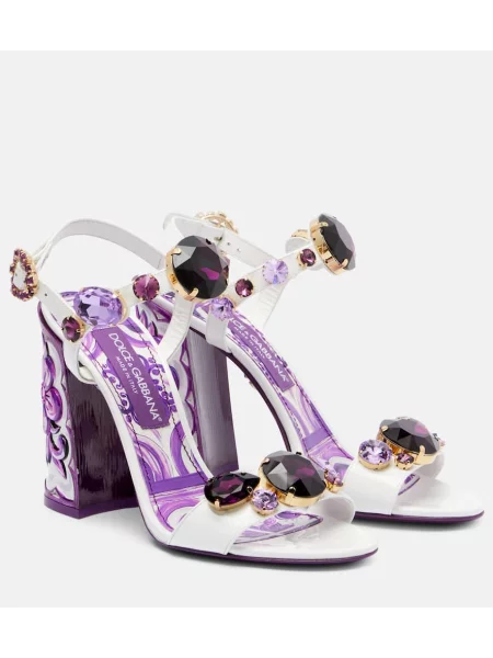 Sandale Dolce&gabbana din piele violet