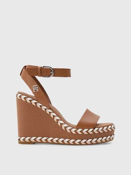 Кожаные босоножки Tommy Hilfiger коричневые
