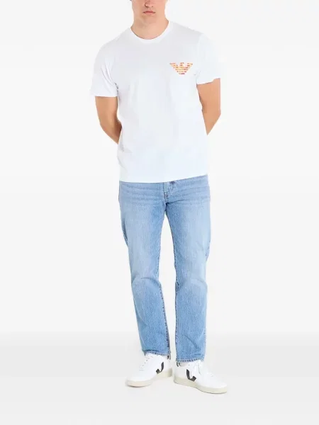 Tricou Ea7 Emporio Armani cu imagine alb