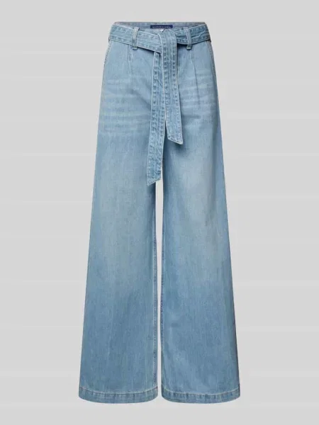 Jeansy z szeroką nogawką i wiązanym Scotch & Soda