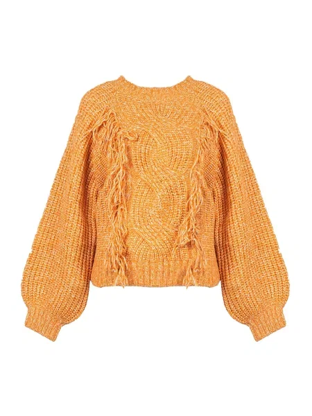 Sweter Silvian Heach wełniany pomarańczowy