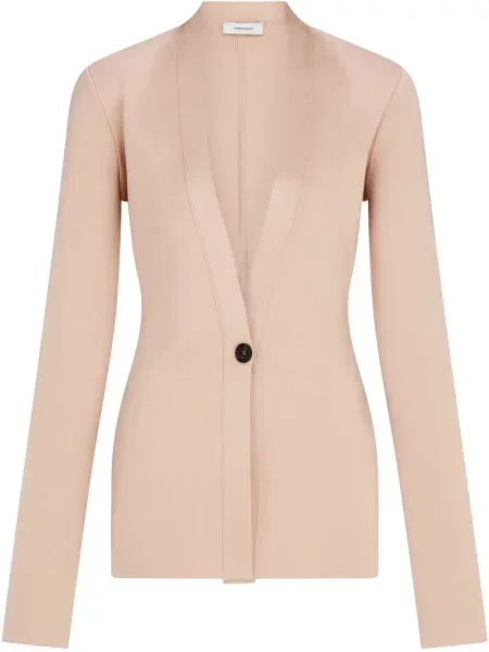 Cardigan Ferragamo cu decolteu în V roz