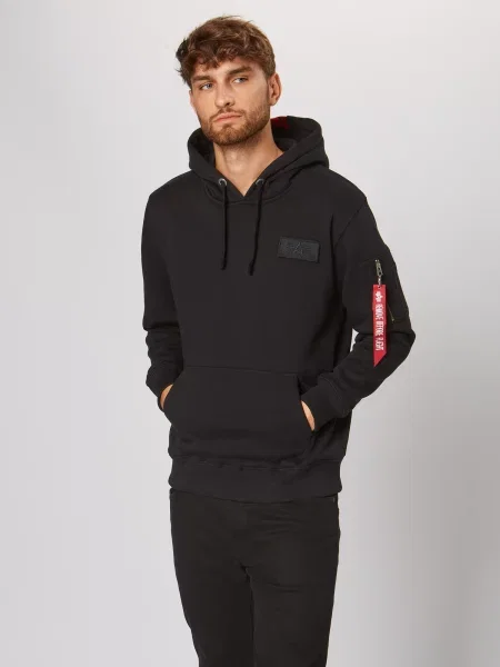 ALPHA INDUSTRIES Majica Red Stripe rdeča / črna bela