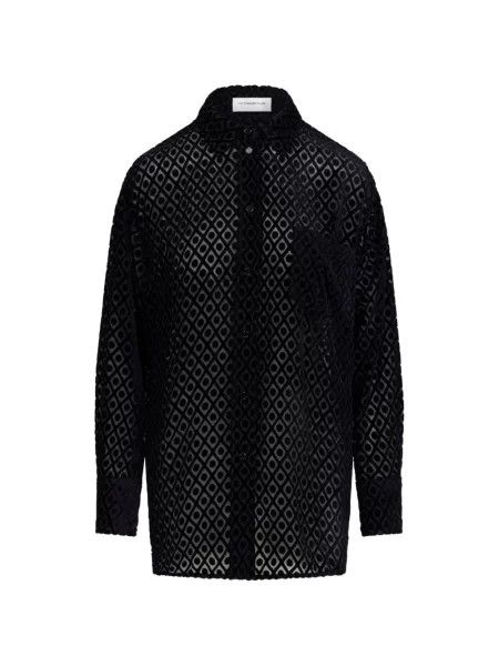 Cămașă Victoria Beckham cu imprimeu geometric negru