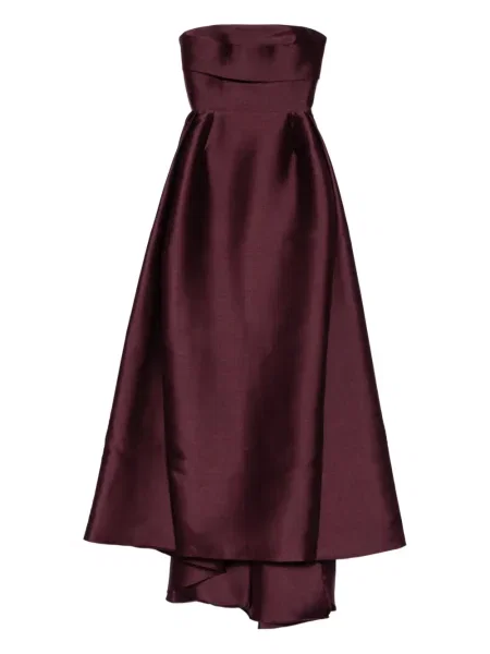 Maksi sukienka maxi Solace London asymetryczna garniturowa czerwona