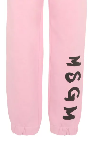 Spodnie dziecięce Msgm różowe