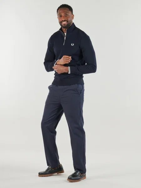 Hanorac Fred Perry de jumătate de fermoar albastru