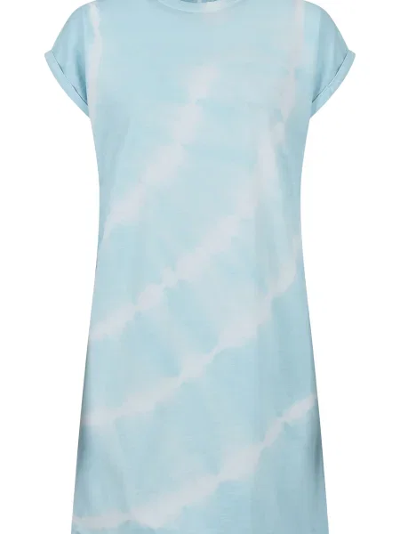 Urban Classics Rochie Tie Dye albastru alb