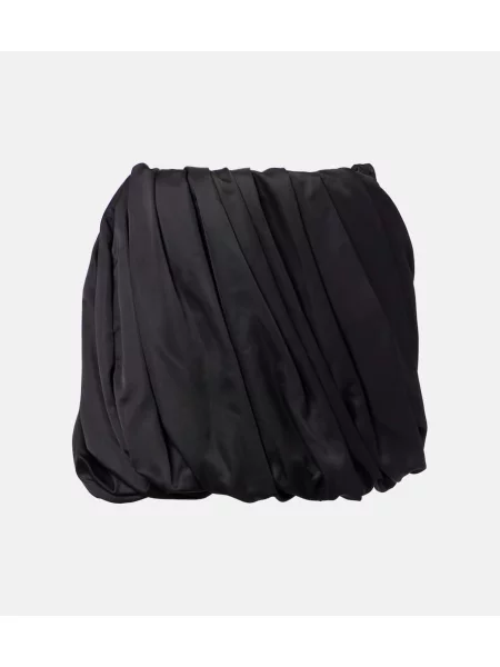 Fusta plisata Jw Anderson din satin plisată negru