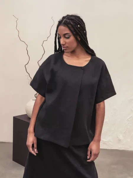 Лляна Футболка HankaKohana Marisa чорний