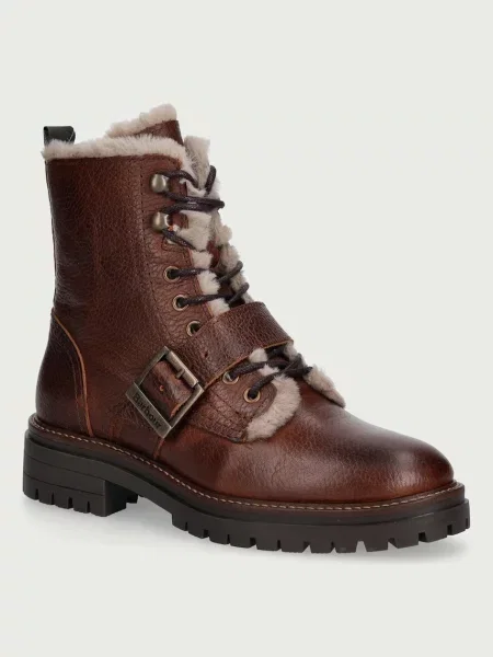 Barbour botine pentru femei din piele Pendle maro