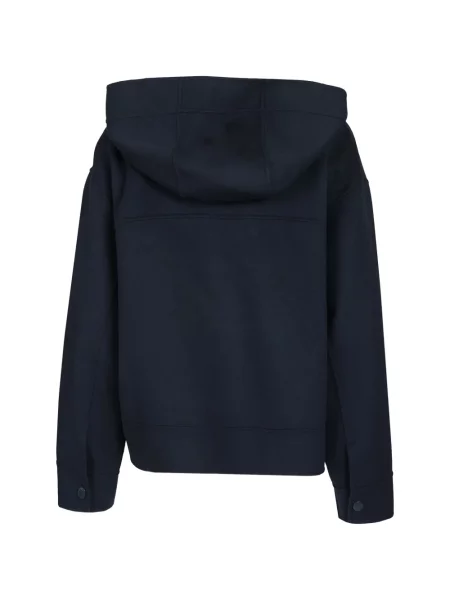 Geacă Weekend Max Mara de lână cu glugă albastru