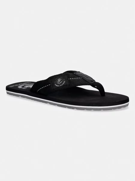 Tommy Hilfiger japonke PATCH HILFIGER BEACH SANDAL črna