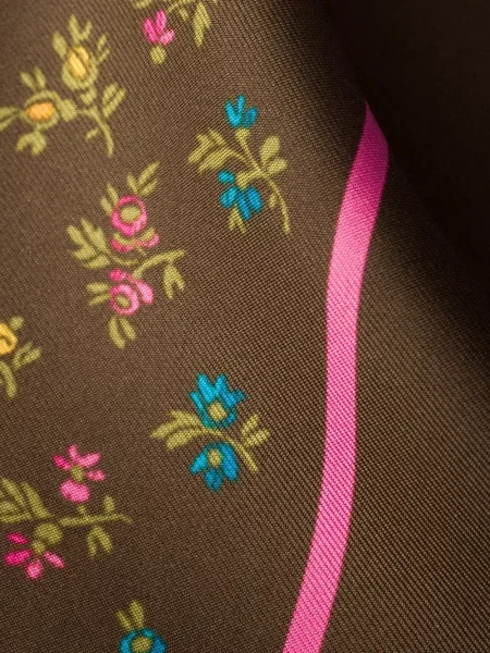 Fular Prada din țesătură twill maro