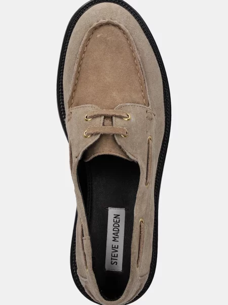 Замшевые мокасины Steve Madden бежевые