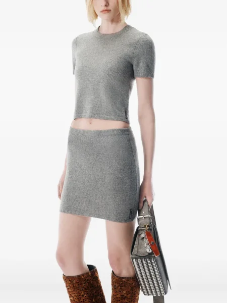 Fusta mini Alexander Wang gri