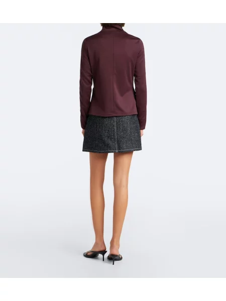 Fustă din denim Courreges din tweed negru