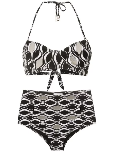 Bikini Amir Slama z wysoką talią czarny