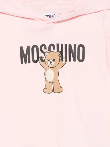 Bluza z kapturem dziecięca Moschino różowa