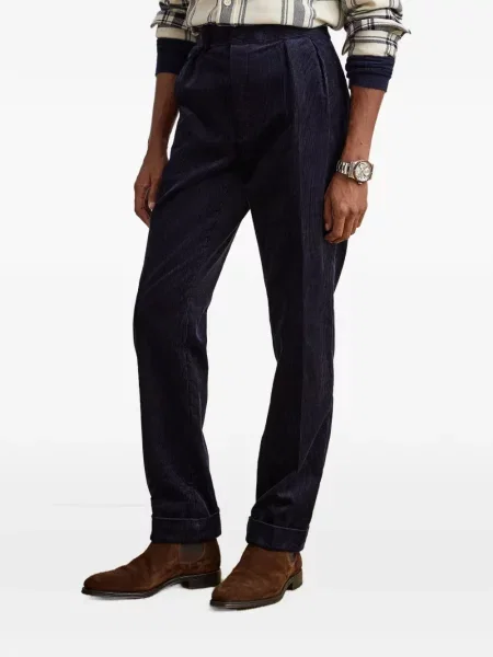 Παντελόνι Ralph Lauren Purple Label κοτλέ μπλε