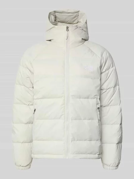Kurtka z wyhaftowanym logo i kapturem The North Face beżowa